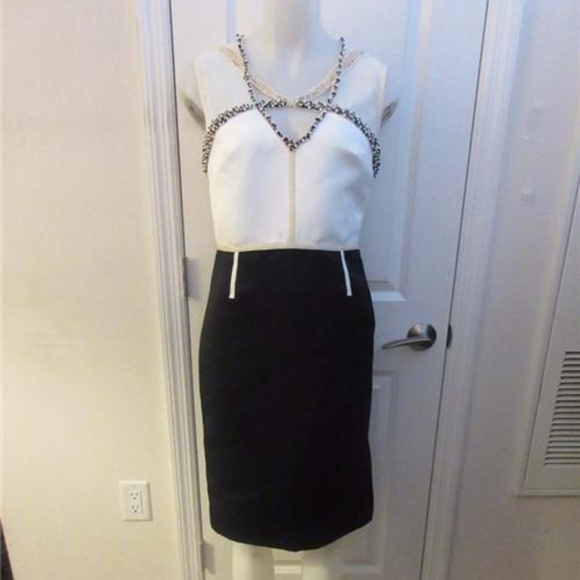 Black and Ivory Bloomingdale's Dress